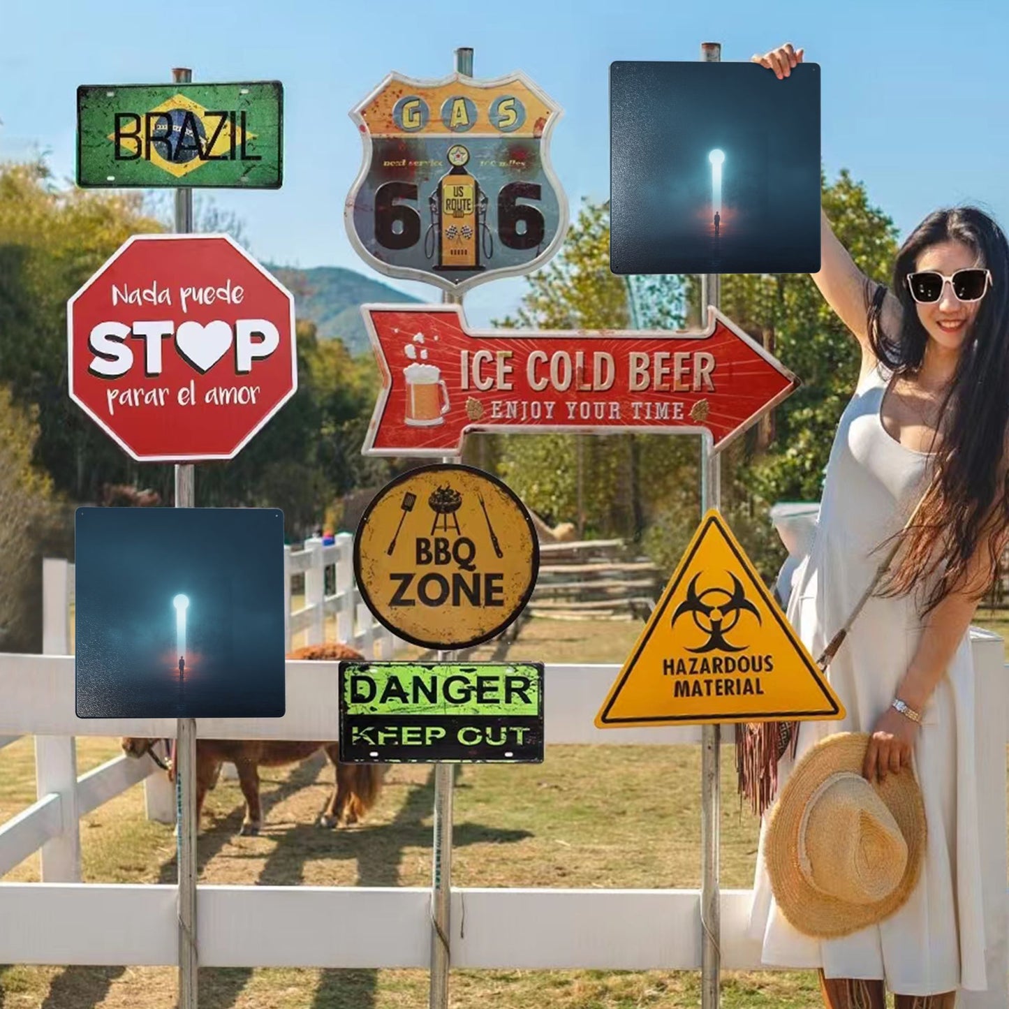 Keyhole of Light | Abstract Tin Wall Art | 12"x12" Inspirational Metal Print with Pre-Drilled Holes