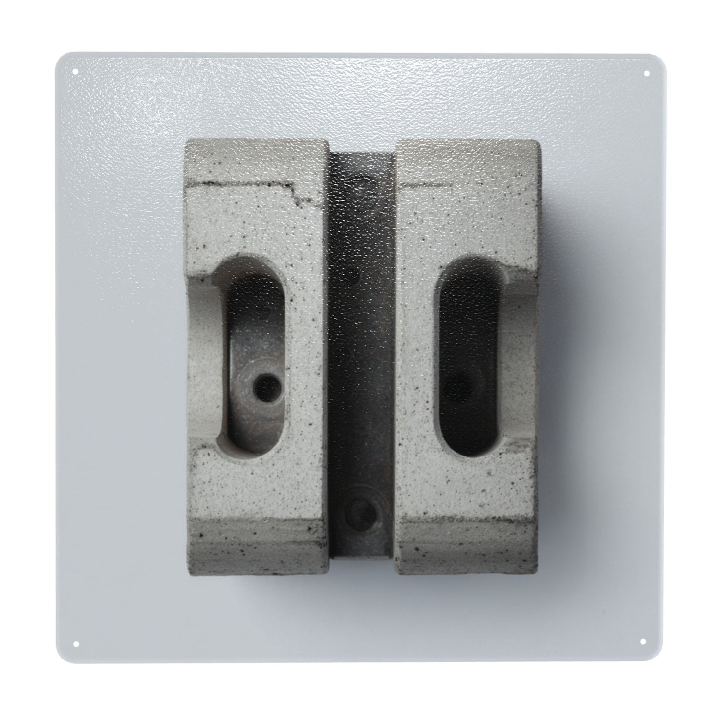 Concrete Brick Style Industrial Tin Metal Wall Sign | 12"x12" Square Plate | Waterproof, Rustproof with Pre-Drilled Holes