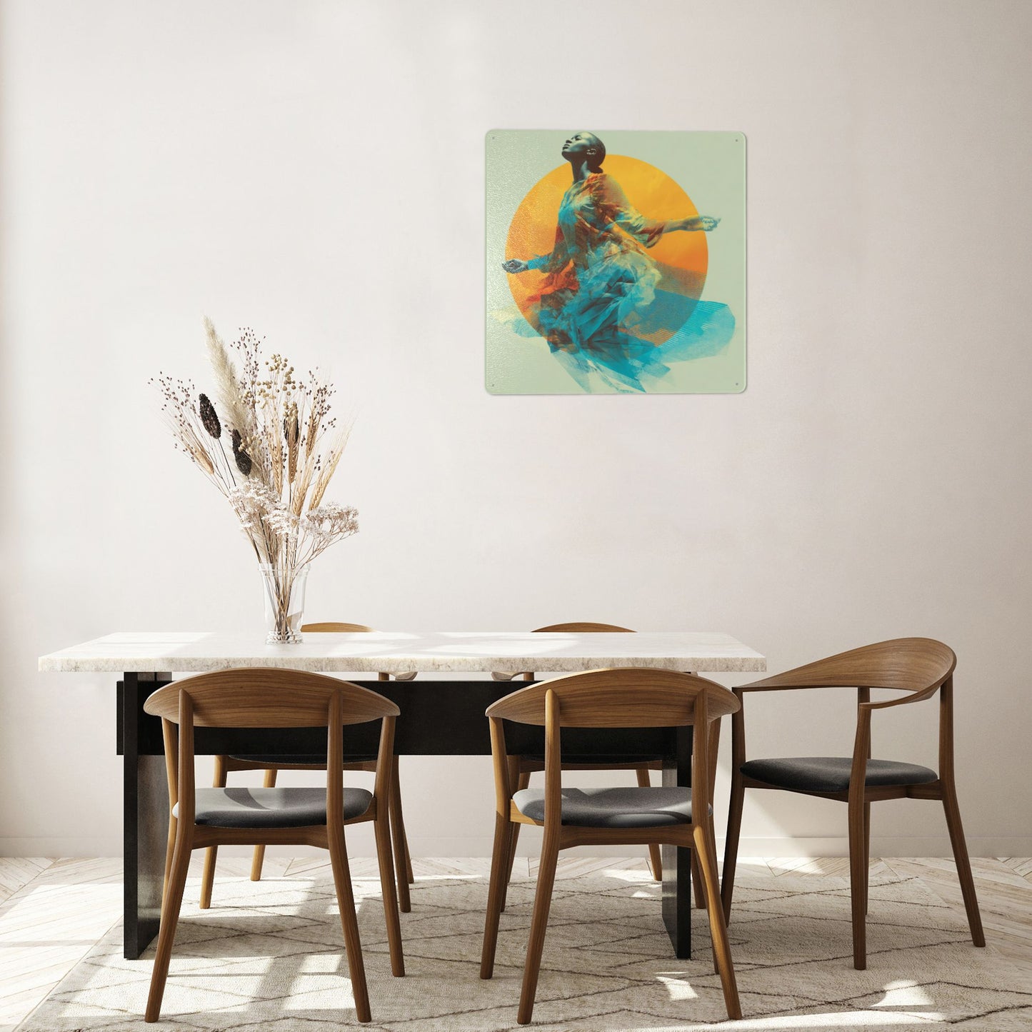 Ethereal Rise Wall Art | 12"x12" Tinplate Sign | Awakening Soul Series Metal Poster